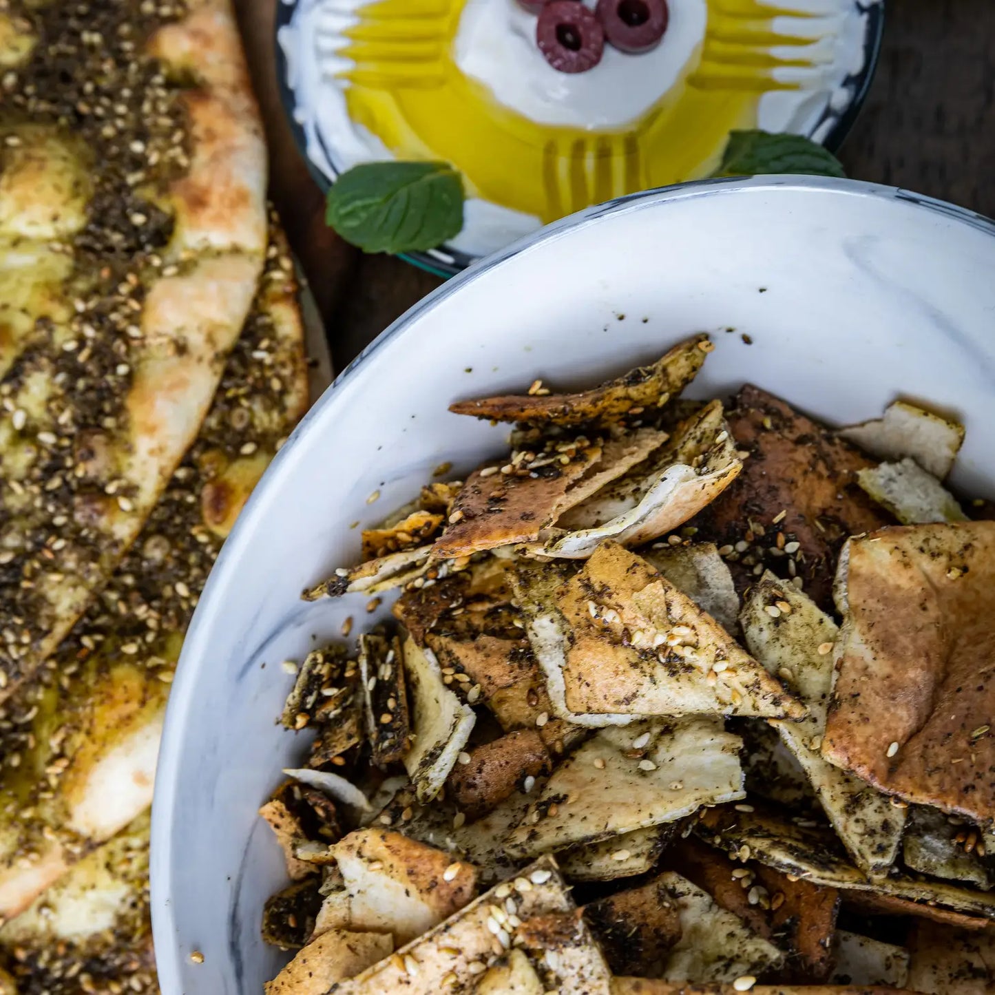 Spicy Za'atar Twice- Baked Pita Chips