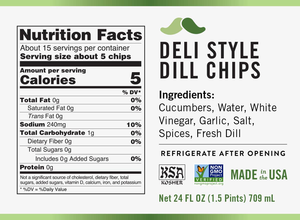 Randy's Deli Style Dill Pickle - Classic Dill Chip - 24oz